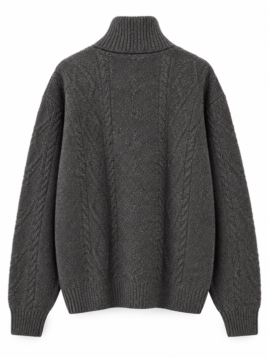 Maglia a collo alto in pura lana