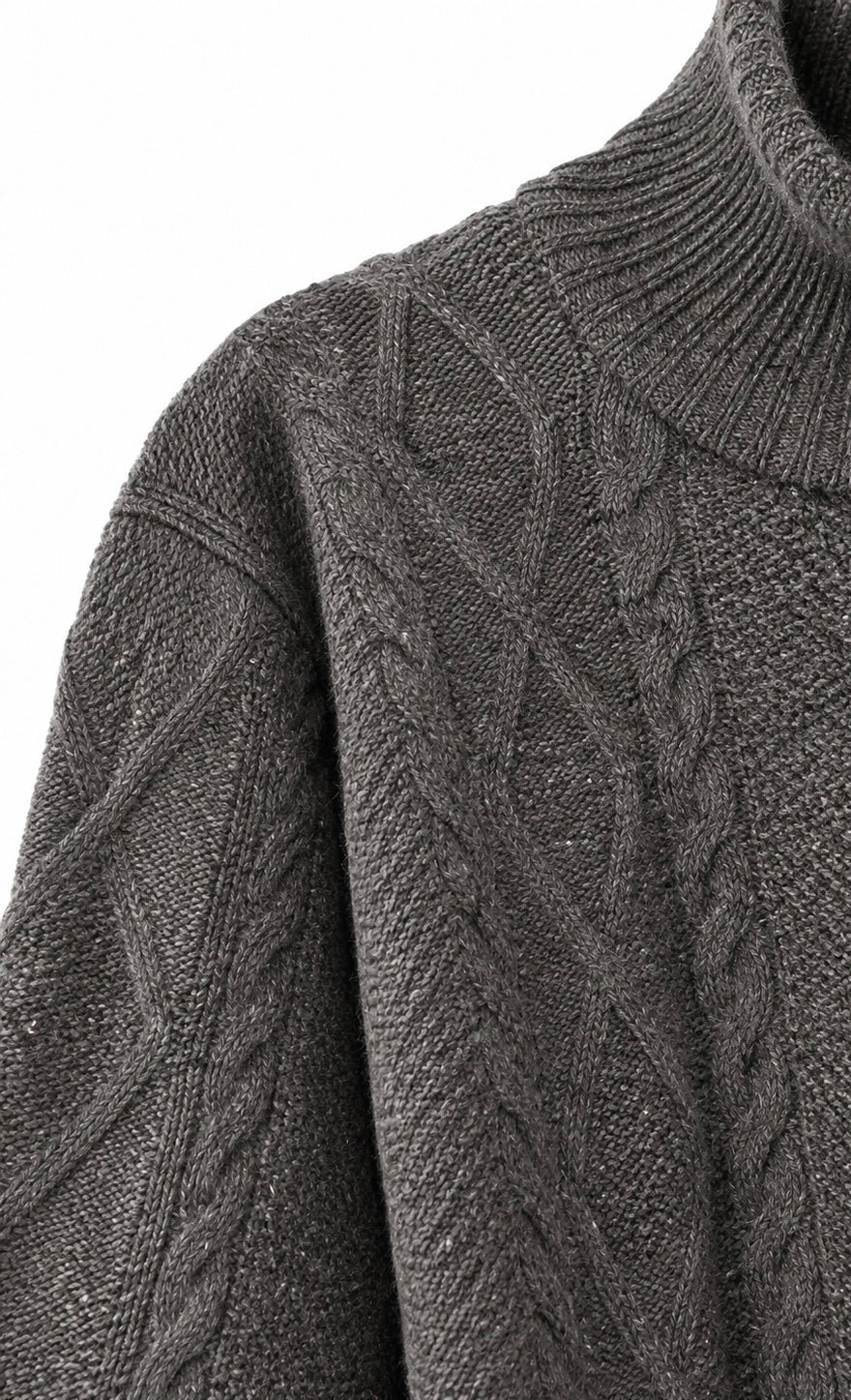Pull à col roulé en pure laine