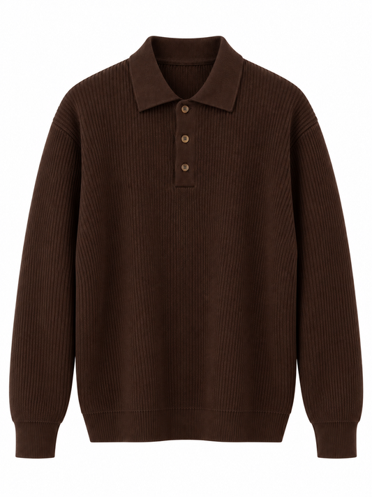 Polo a maglia inglese in lana