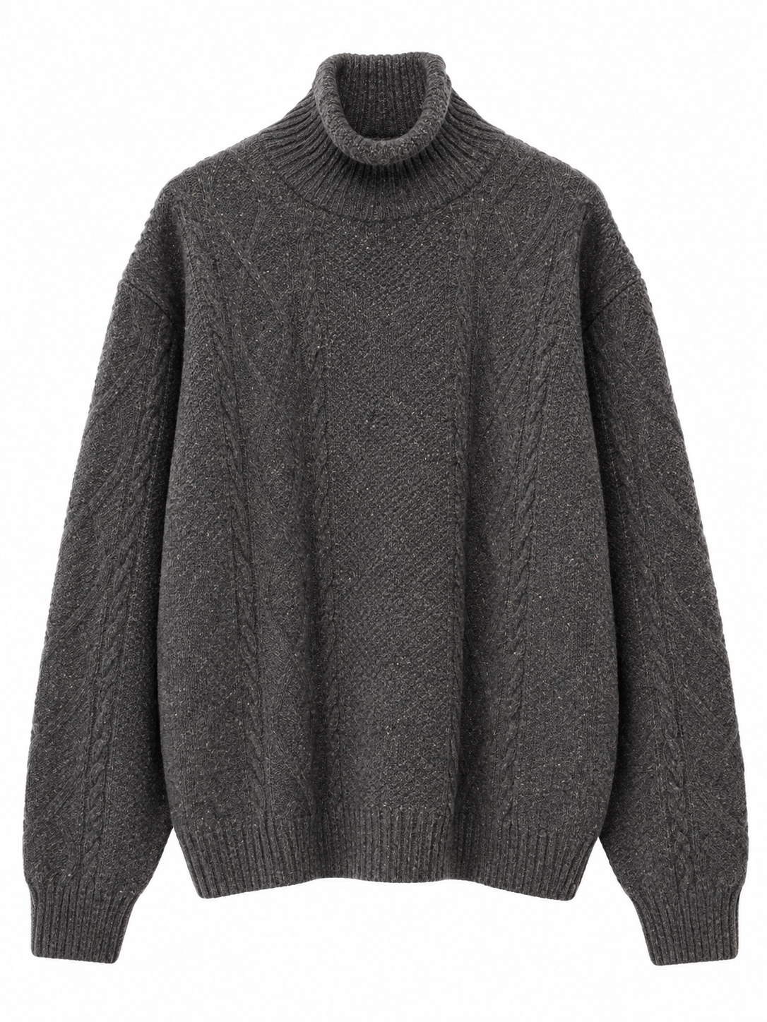 Pull à col roulé en pure laine