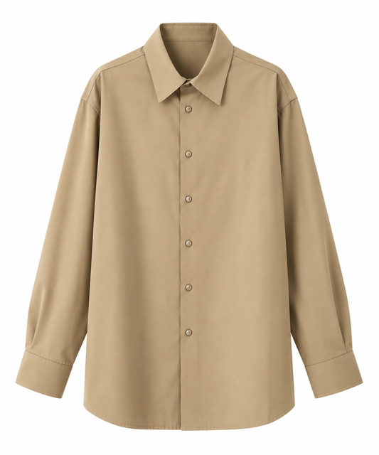 Camicia oversize in gabardina