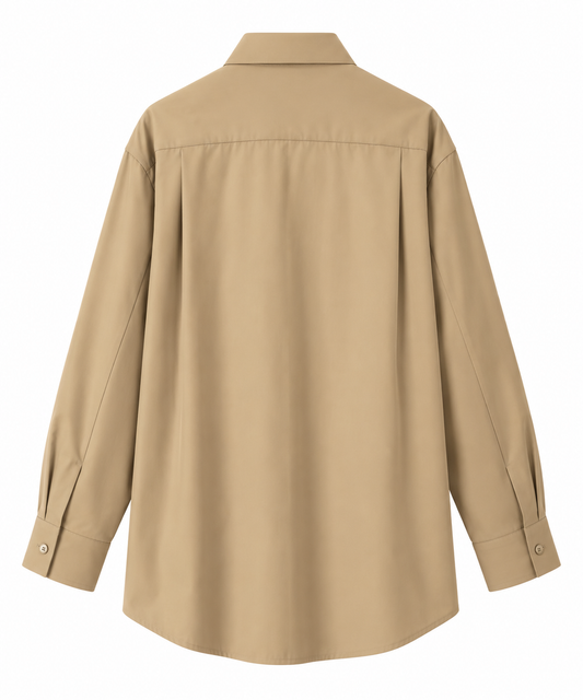 Camicia oversize in gabardina
