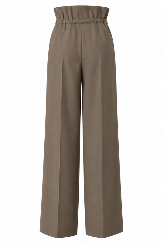 Pantalone caramella in fresco lana