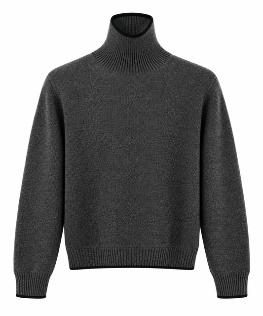 Maglia a collo alto in alpaca